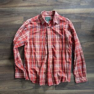 Woolrich Red and White Plaid Men's Shirt